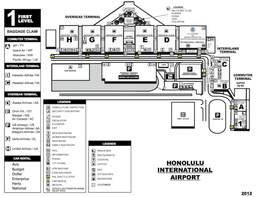 What Is Honolulu Airport Like Baggage Claim Map 846x653 