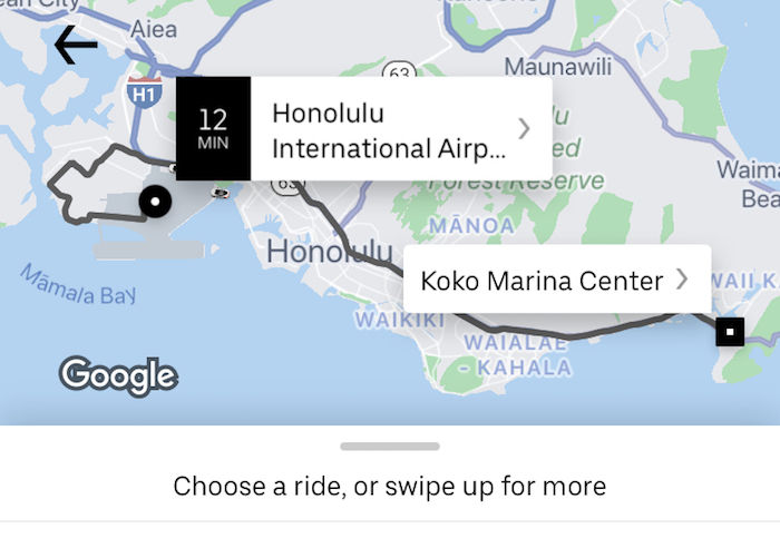 Honolulu Airport to Hawaii Kai