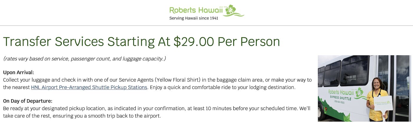 How Much is a Shuttle from Honolulu Airport to Waikiki